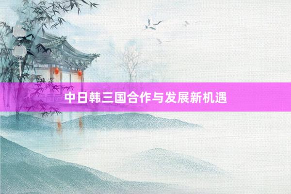 中日韩三国合作与发展新机遇